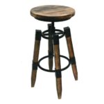 Handmade Solid Wood Furniture UK – Tencil Leg Ring Stool (Burnt) (Manchester, Leeds & Birmingham)