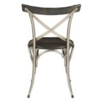Handmade Solid Wood Furniture UK – Cross Back Industrial Chair (Chrome Grey) (Manchester, Leeds & Birmingham)