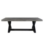 Handmade Solid Wood Furniture UK – Cross Leg Industrial Wooden Coffee Table (Black-Grey) (Manchester, Leeds & Birmingham)