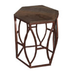 Handmade Solid Wood Furniture UK – Iron Maryland Stool With Wood Top (Manchester, Leeds & Birmingham)