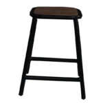 Handmade Solid Wood Furniture UK – Iron stool with wooden top (Manchester, Leeds & Birmingham)