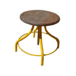 Handmade Solid Wood Furniture UK – Iron Spider Stool With Wooden Top (Manchester, Leeds & Birmingham)