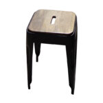 Handmade Solid Wood Furniture UK – Iron Cello Stool With Wood Top (Manchester, Leeds & Birmingham)