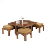 Handmade Solid Wood Furniture UK – Square Wooden Coffee Table Set of 5 (Manchester, Leeds & Birmingham)