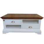 Handmade Solid Wood Furniture UK – White Pearl Wooden Coffee Table (Manchester, Leeds & Birmingham)
