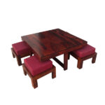 Handmade Solid Wood Furniture UK – HARIS SQ WOODEN COFFEE TABLE SET OF 5 (Manchester, Leeds & Birmingham)