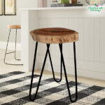 Handmade Solid Wood Furniture UK – HAIR PIN LEG STOOL WITH RESIN TOP (Manchester, Leeds & Birmingham)
