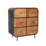 Handmade Solid Wood Furniture UK – WOOD METAL 6 DRAWERS CABINET (Manchester, Leeds & Birmingham)