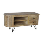 Handmade Solid Wood Furniture UK – WOOD TV MEDIA UNIT WITH METAL PIN LEGS (Manchester, Leeds & Birmingham)