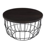 Handmade Solid Wood Furniture UK – INDUSTRIAL IRON COFFEE TABLE SET OF 2 DARK ROSEWOOD (Manchester, Leeds & Birmingham)
