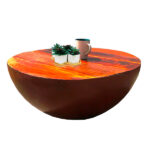Handmade Solid Wood Furniture UK – WOOD METAL BOWL COFFEE TABLE (Manchester, Leeds & Birmingham)
